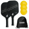 CORE REACTION KX-100 Paddle 2 Player Set | 2 Paddles, 3 Balls & Convenient Carry Bag - CORE Pickleball