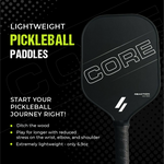 KX-100 Portable Pickleball Bundle: Net Set with 4 KX-100 Pickleball Paddles, Official Size Pickleball Net, 4 Outdoor Pickleballs and Carry Bag - CORE Pickleball