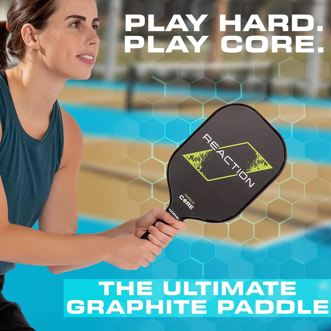 CORE-PADDLE-1X Reaction Carbon Graphite Paddle - CORE Pickleball