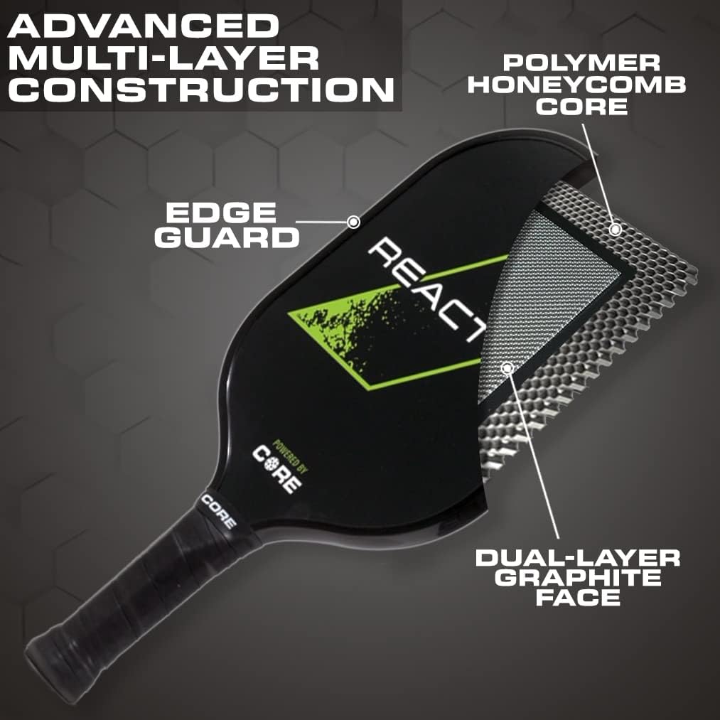 CORE-PADDLE-1X Reaction Carbon Graphite Paddle - CORE Pickleball