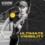 IMPACT Yellow CORE Pickleball - Hybrid | Outdoor - CORE Pickleball