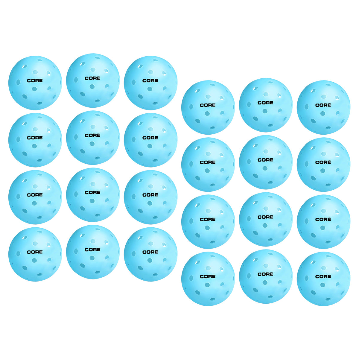 Pickleball for All | 40 Hole Injection Molded, Vibrant Blue, Durable CORE Pickleballs for Beginners | Built to USAPA Specifications - CORE Pickleball