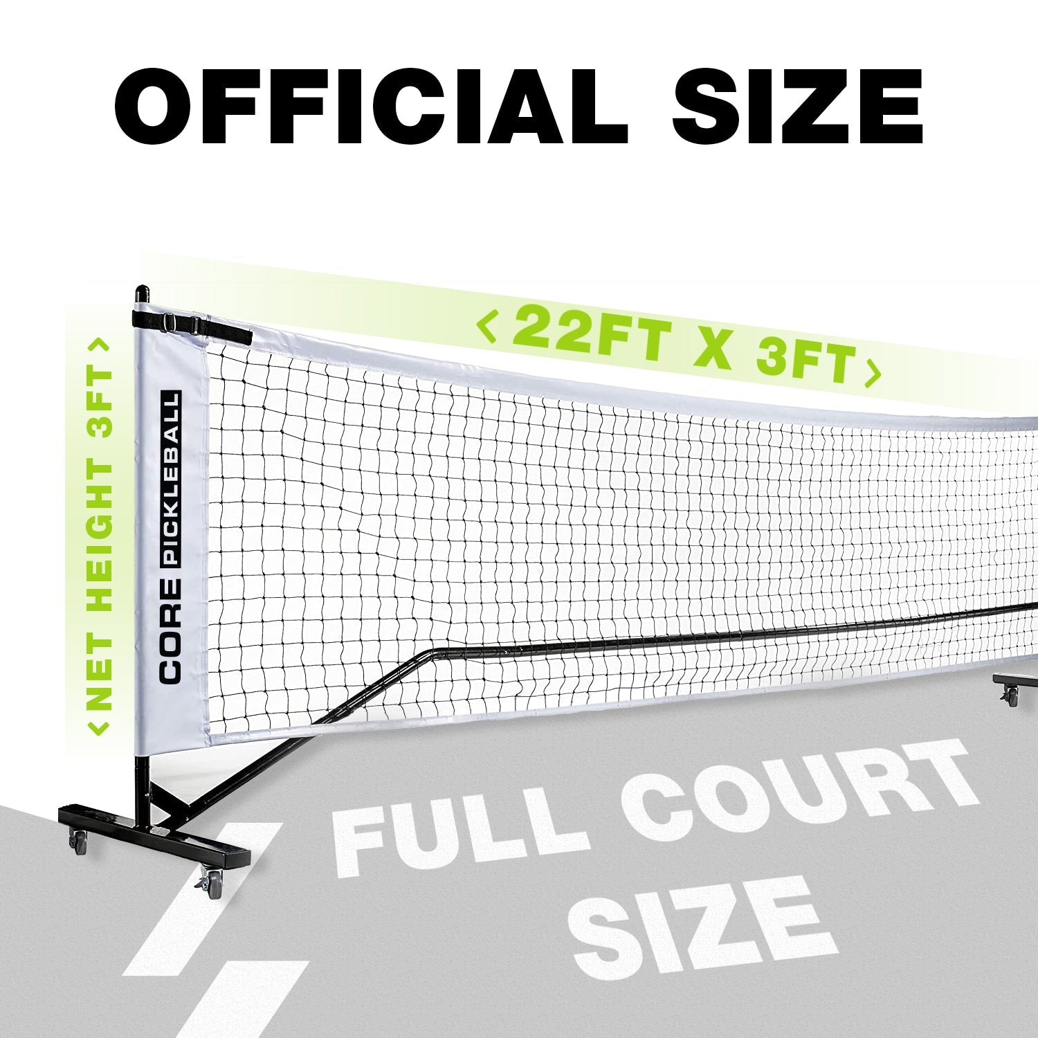 CORE Pickleball Deluxe Portable Rolling Net System - CORE Pickleball