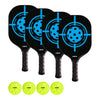 Pickleball Paddle Set of 4 | 4 Outdoor Pickleballs - CORE Pickleball