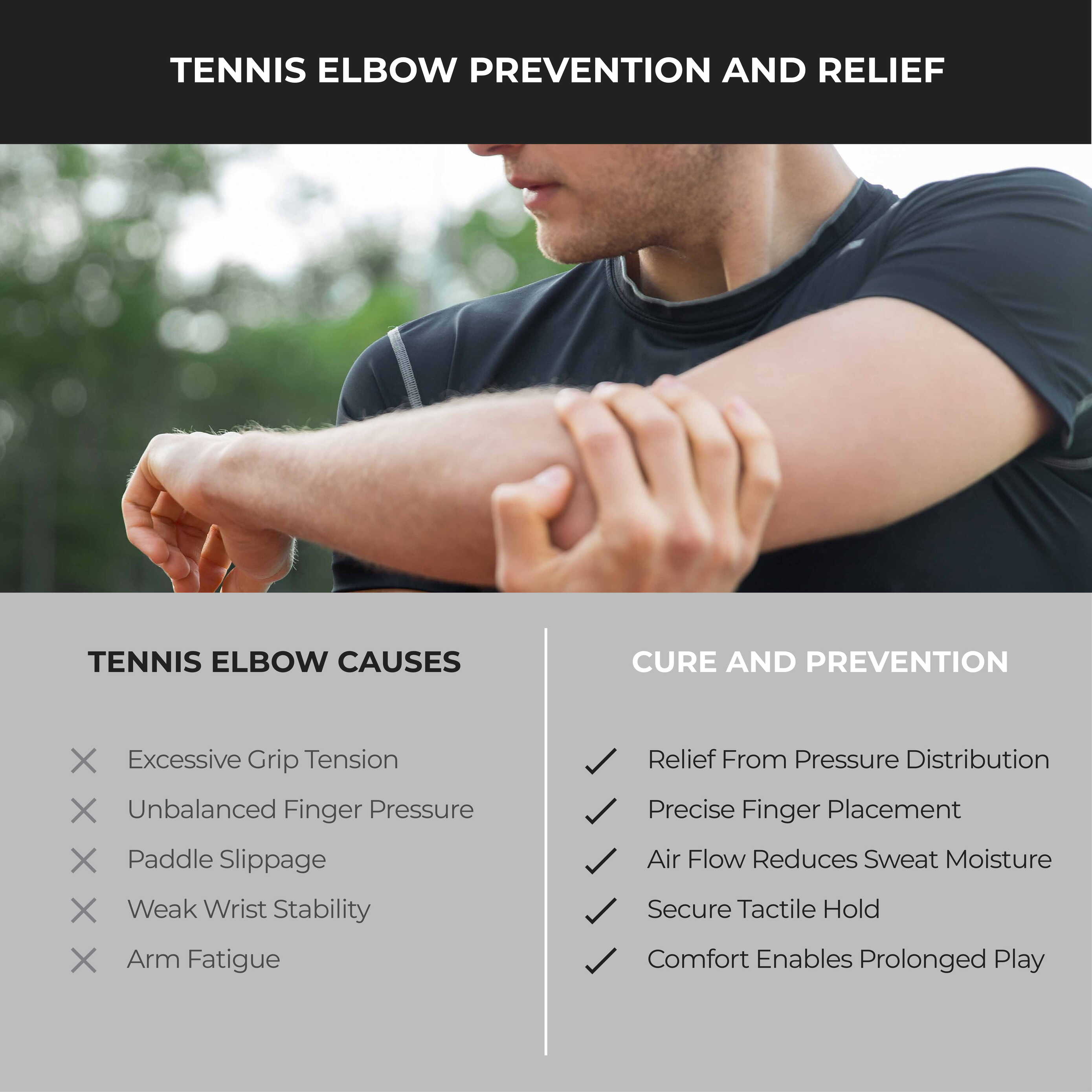 Diamond Grip | Enhances Grip Strength, Reduces Vibration with Finger Support, Anti-Sweat Design and Prevents Tennis Elbow