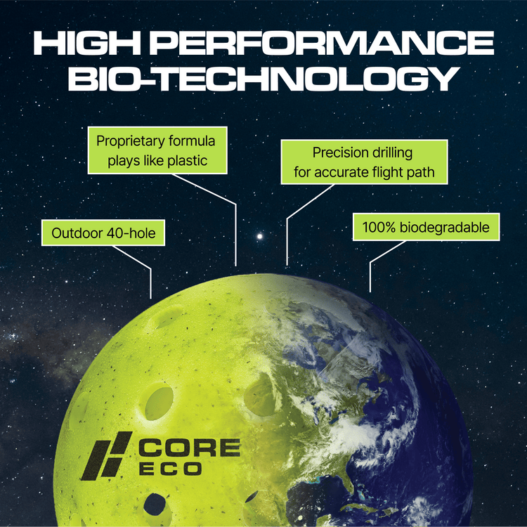 CORE ECO Biodegradable Pickleballs | USAPA Approved Tournament Ball