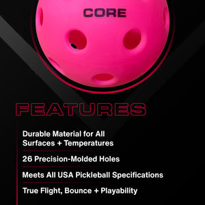 CORE Pink Pickleball - Breast Cancer Awareness Edition - CORE Pickleball