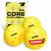 Pickleball for All | 40 Hole Injection Molded, Vibrant Yellow, Durable CORE Pickleballs for Beginners | Built to USAPA Specifications - CORE Pickleball