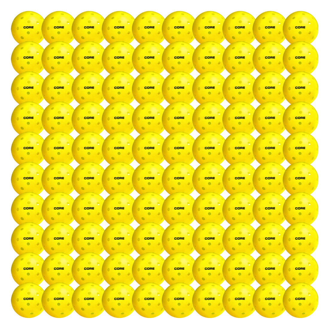 Pickleball for All | 40 Hole Injection Molded, Vibrant Yellow, Durable CORE Pickleballs for Beginners | Built to USAPA Specifications - CORE Pickleball