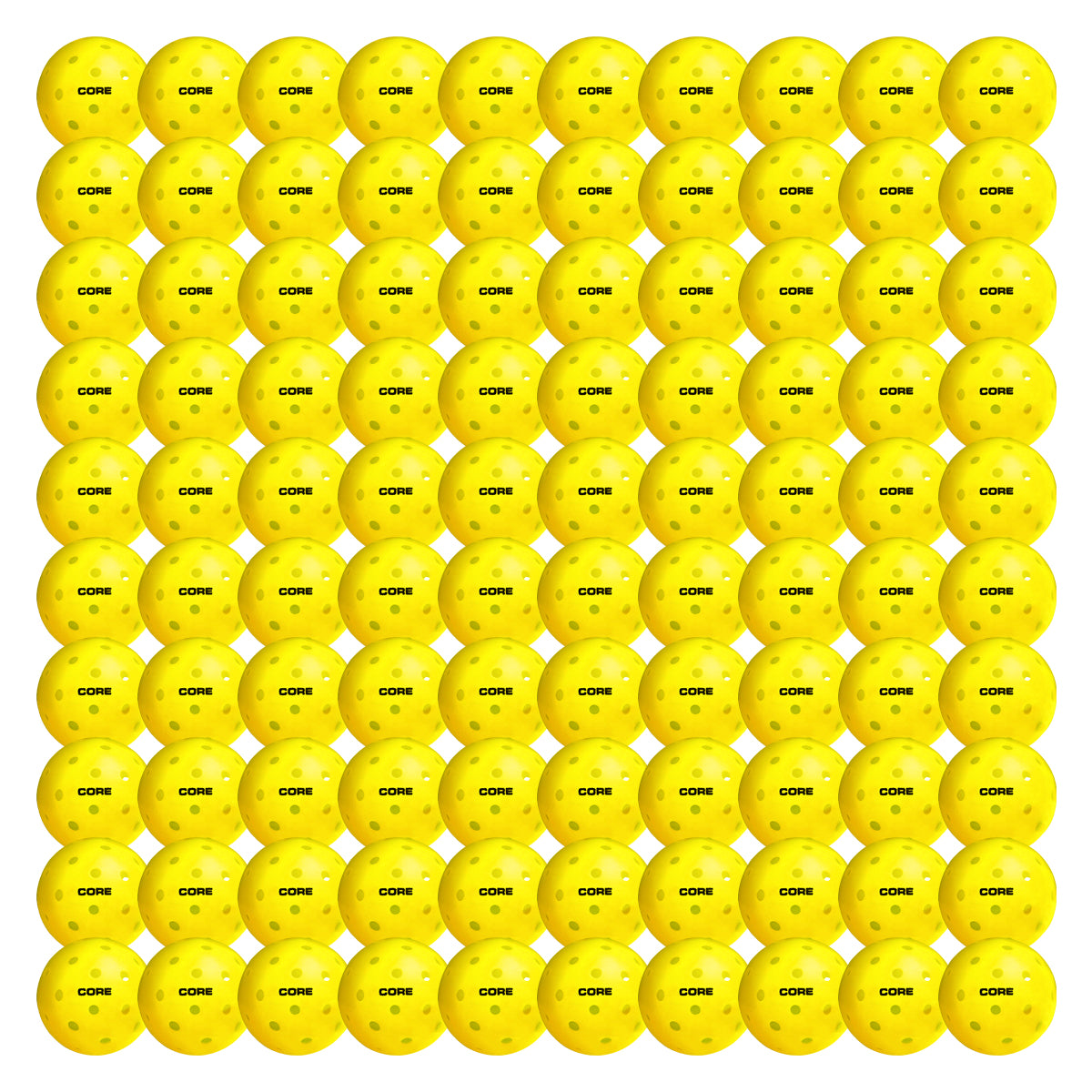 Pickleball for All | 40 Hole Injection Molded, Vibrant Yellow, Durable CORE Pickleballs for Beginners | Built to USAPA Specifications - CORE Pickleball