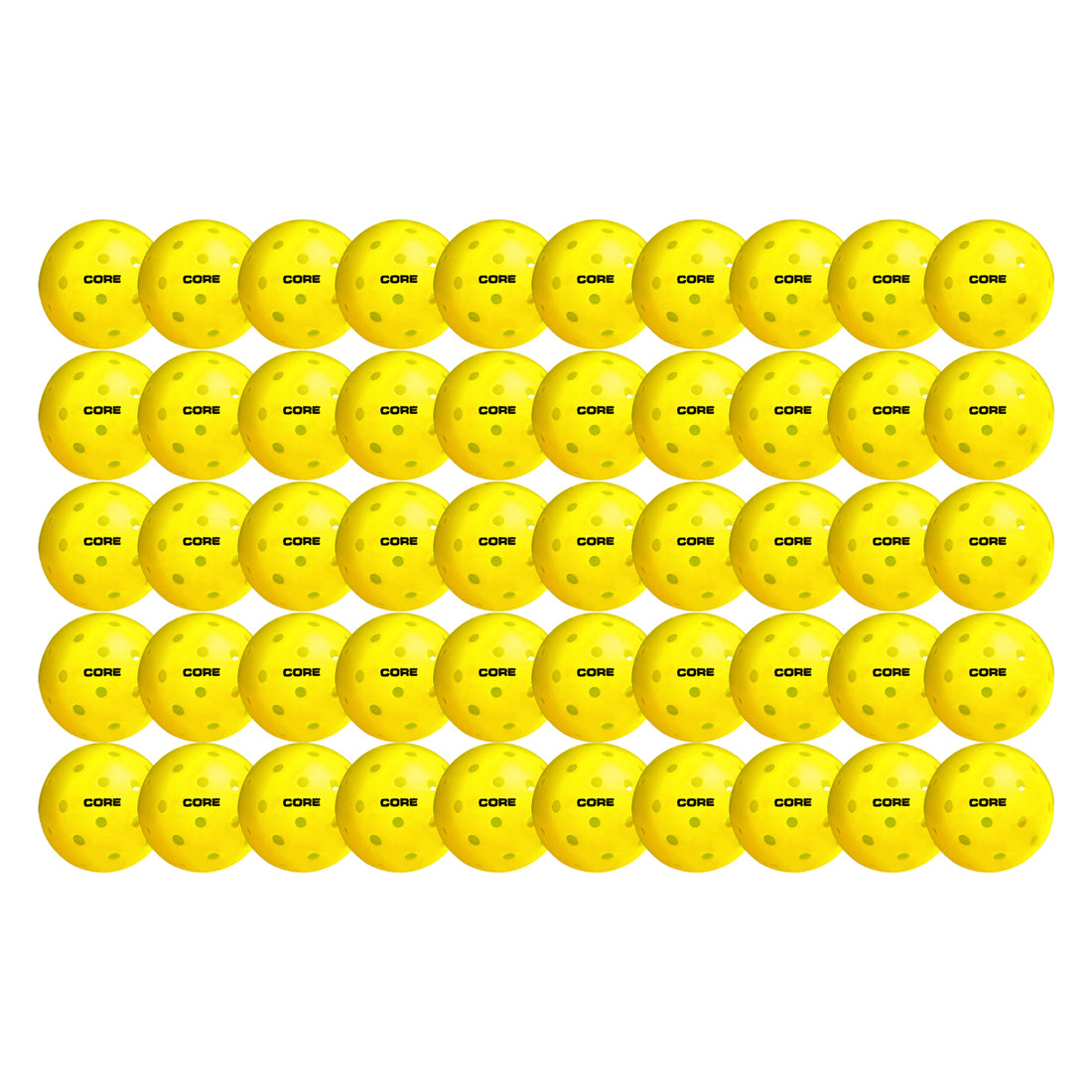 Pickleball for All | 40 Hole Injection Molded, Vibrant Yellow, Durable CORE Pickleballs for Beginners | Built to USAPA Specifications - CORE Pickleball