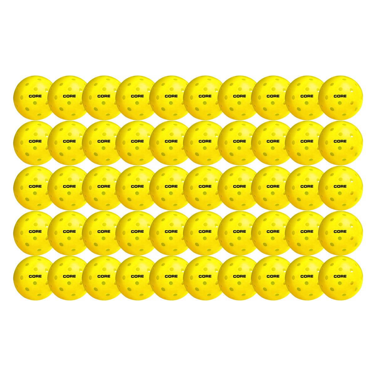 Pickleball for All | 40 Hole Injection Molded, Vibrant Yellow, Durable CORE Pickleballs for Beginners | Built to USAPA Specifications - CORE Pickleball
