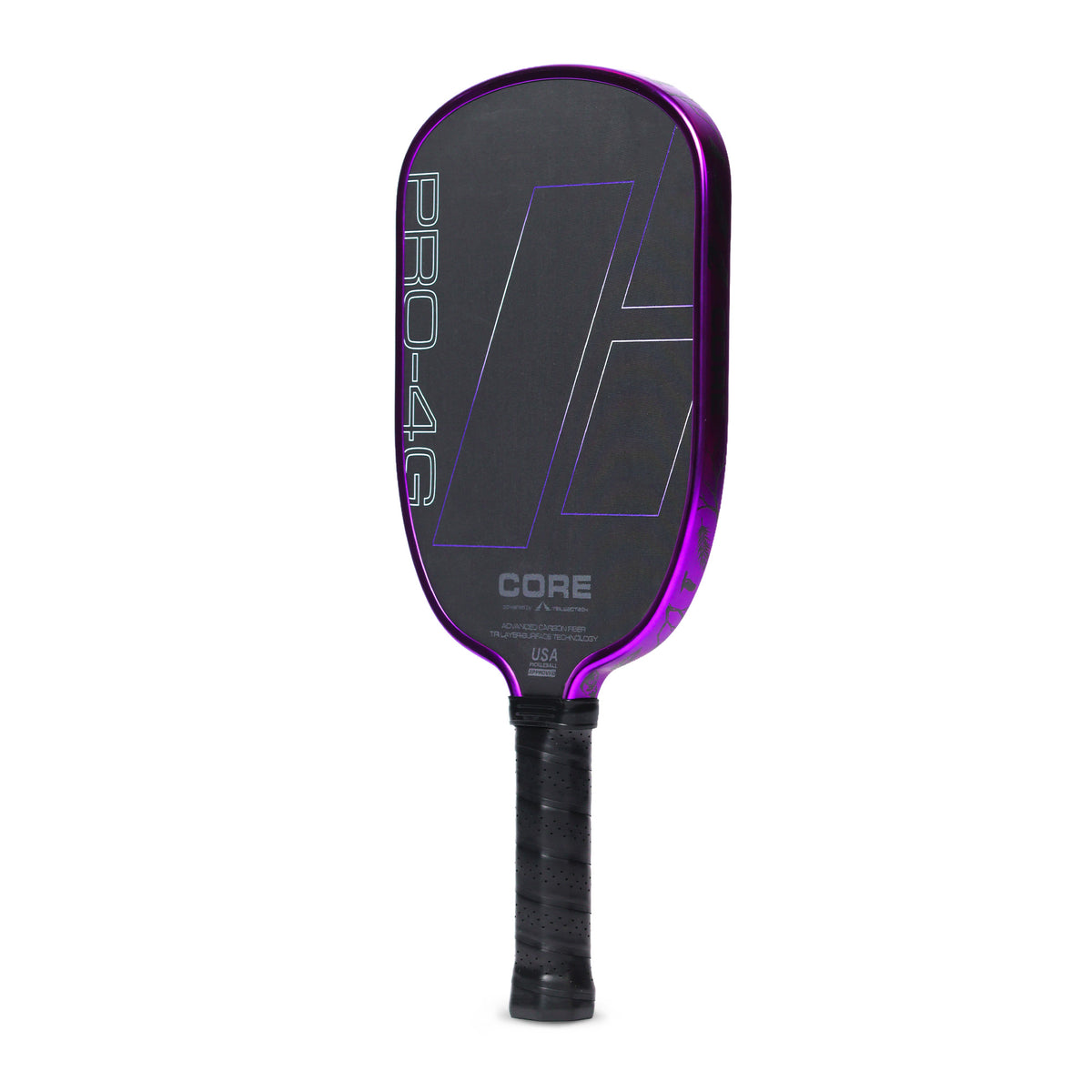 CORE PRO 4G Raven Edition Pickleball Paddle, angled view