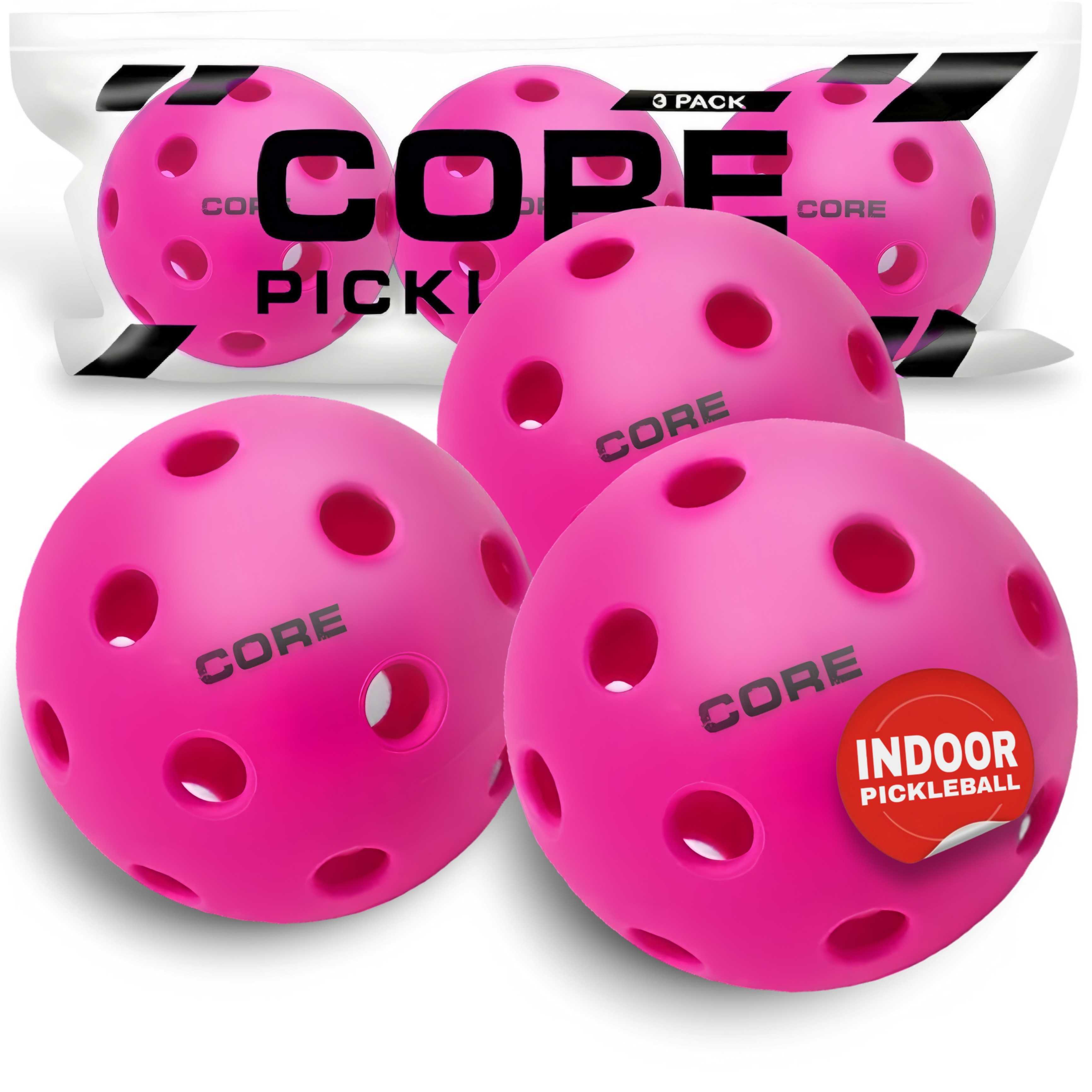 CORE Indoor Pink Pickleballs | 26 Hole | Limited Edition - CORE Pickleball