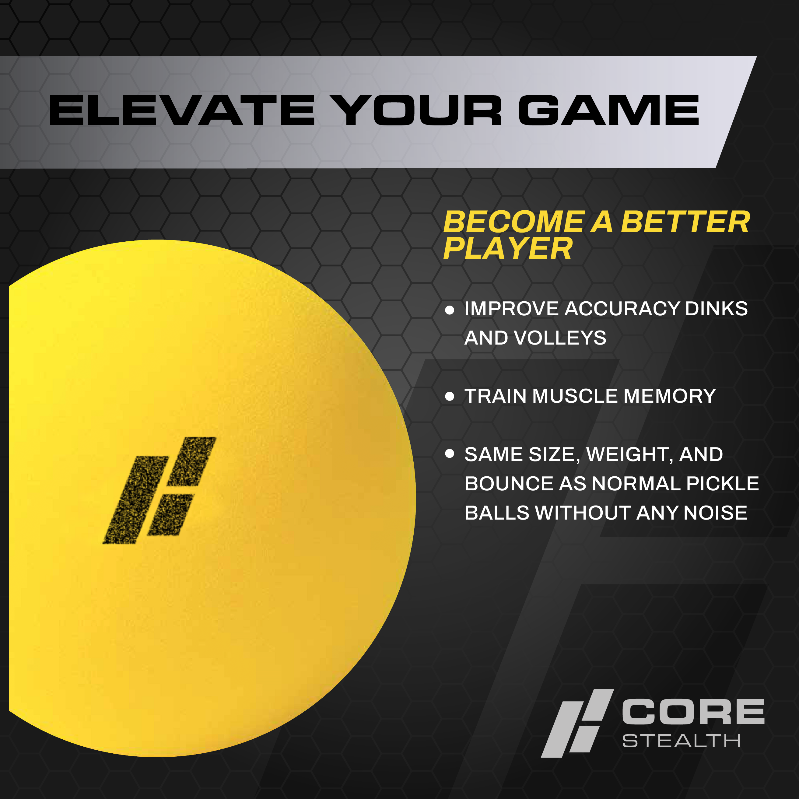 CORE STEALTH Pickleballs - CORE Pickleball