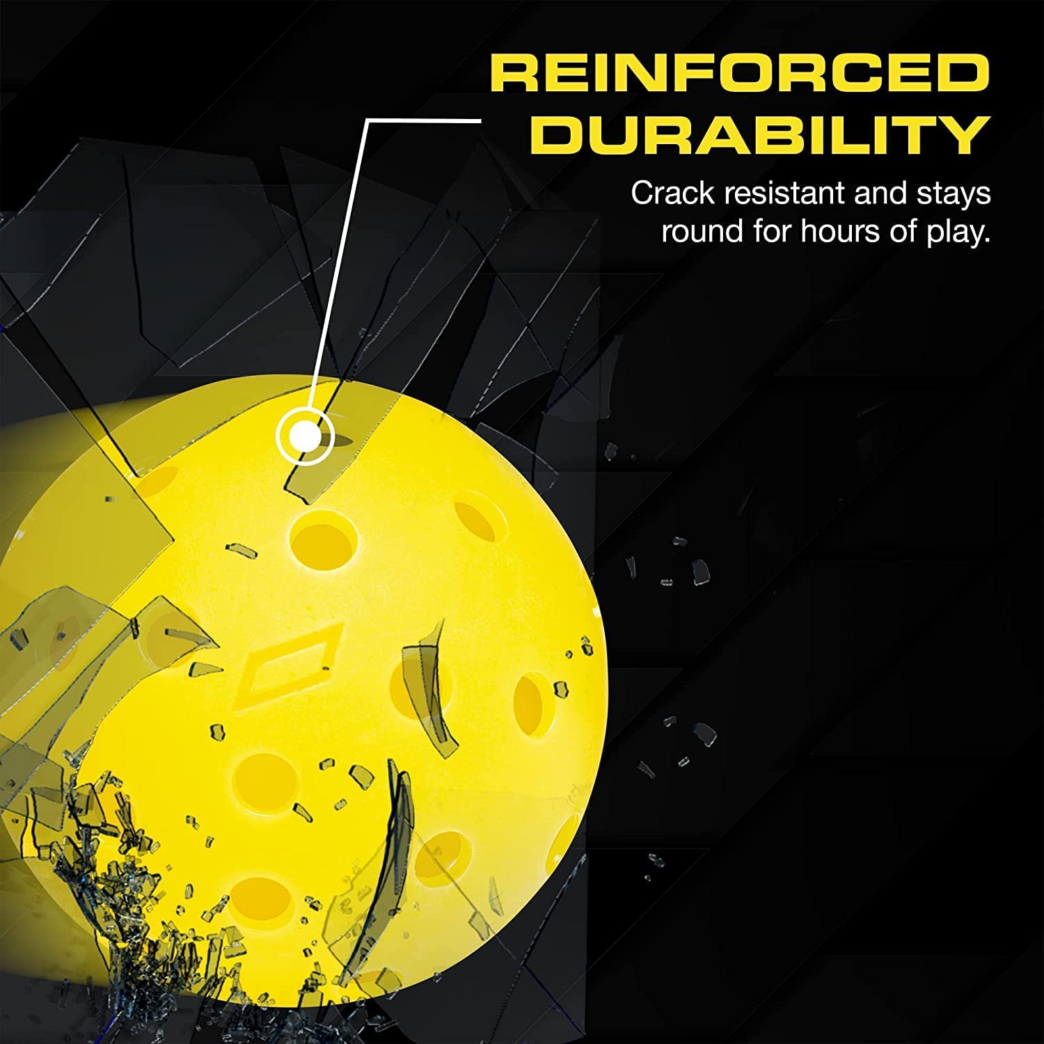 IMPACT Yellow CORE Pickleball - Hybrid | Outdoor - CORE Pickleball