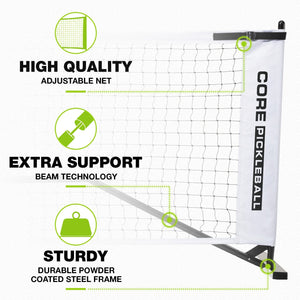 Regulation Size Portable Pickleball Net System - CORE Pickleball