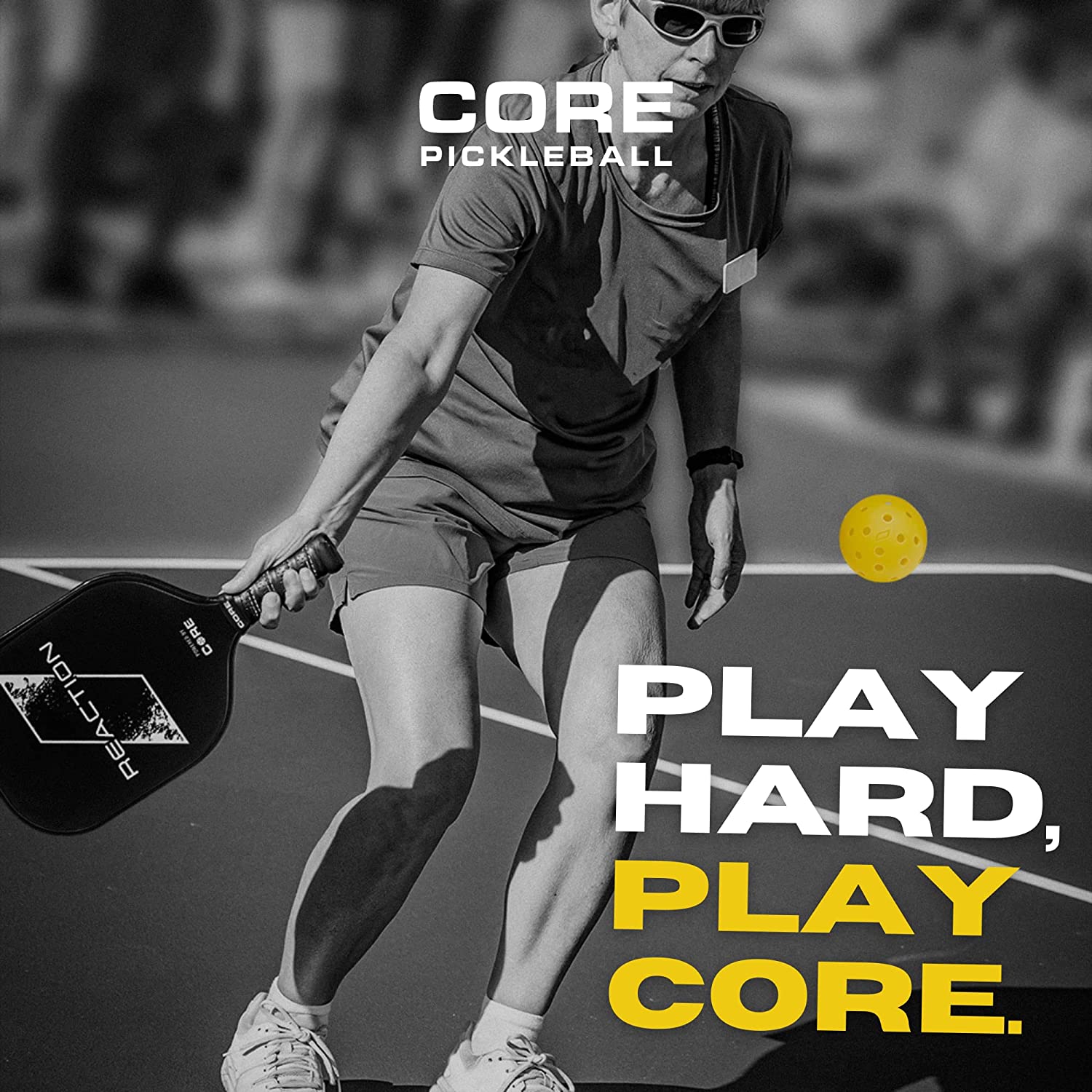 IMPACT Yellow CORE Pickleball - Hybrid | Outdoor - CORE Pickleball