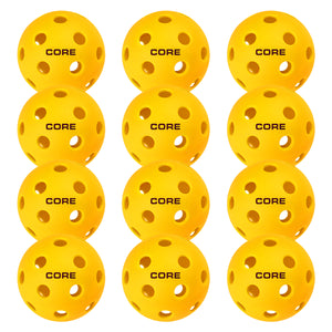 CORE - Indoor Yellow 26 Hole Pickleballs - CORE Pickleball