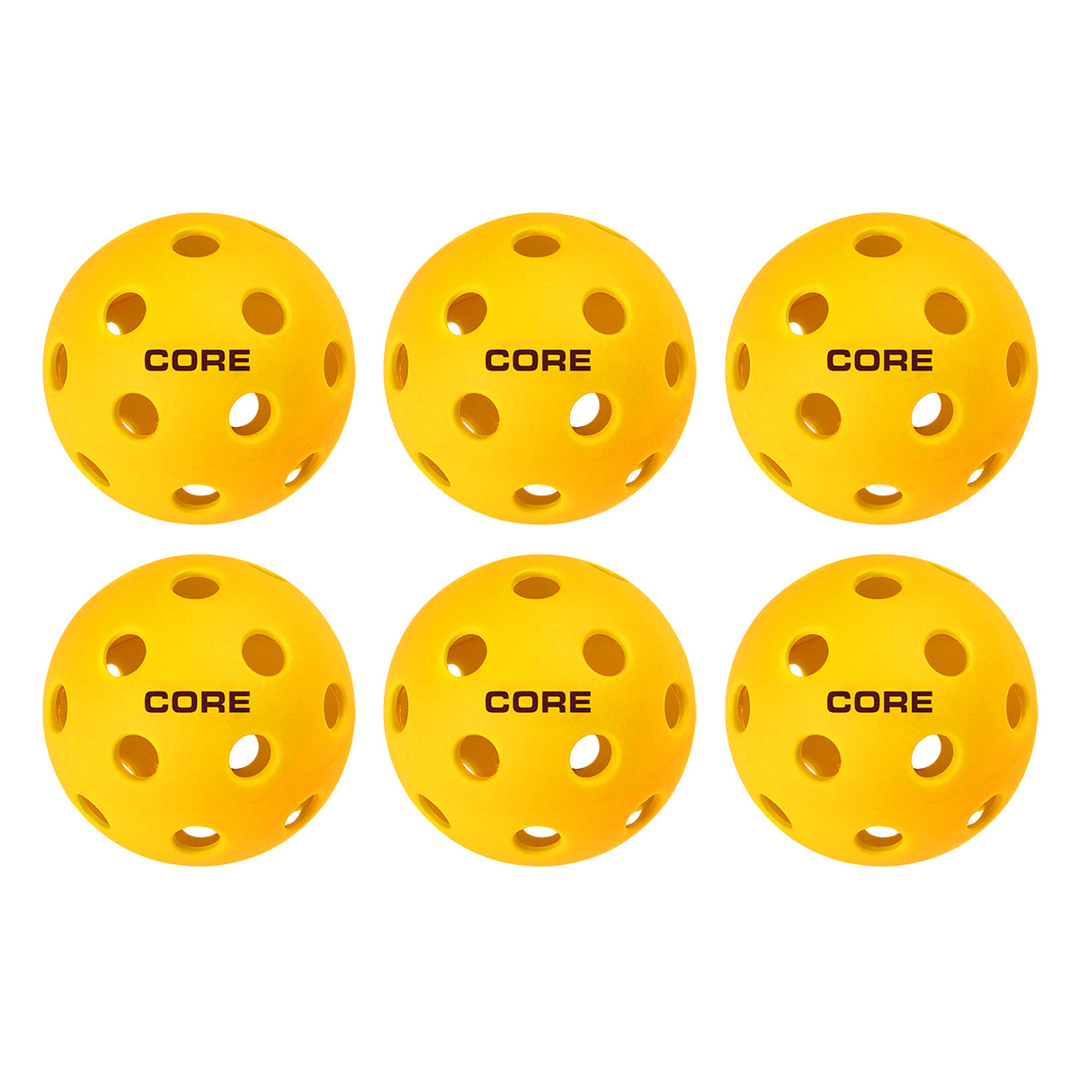 CORE - Indoor Yellow 26 Hole Pickleballs - CORE Pickleball