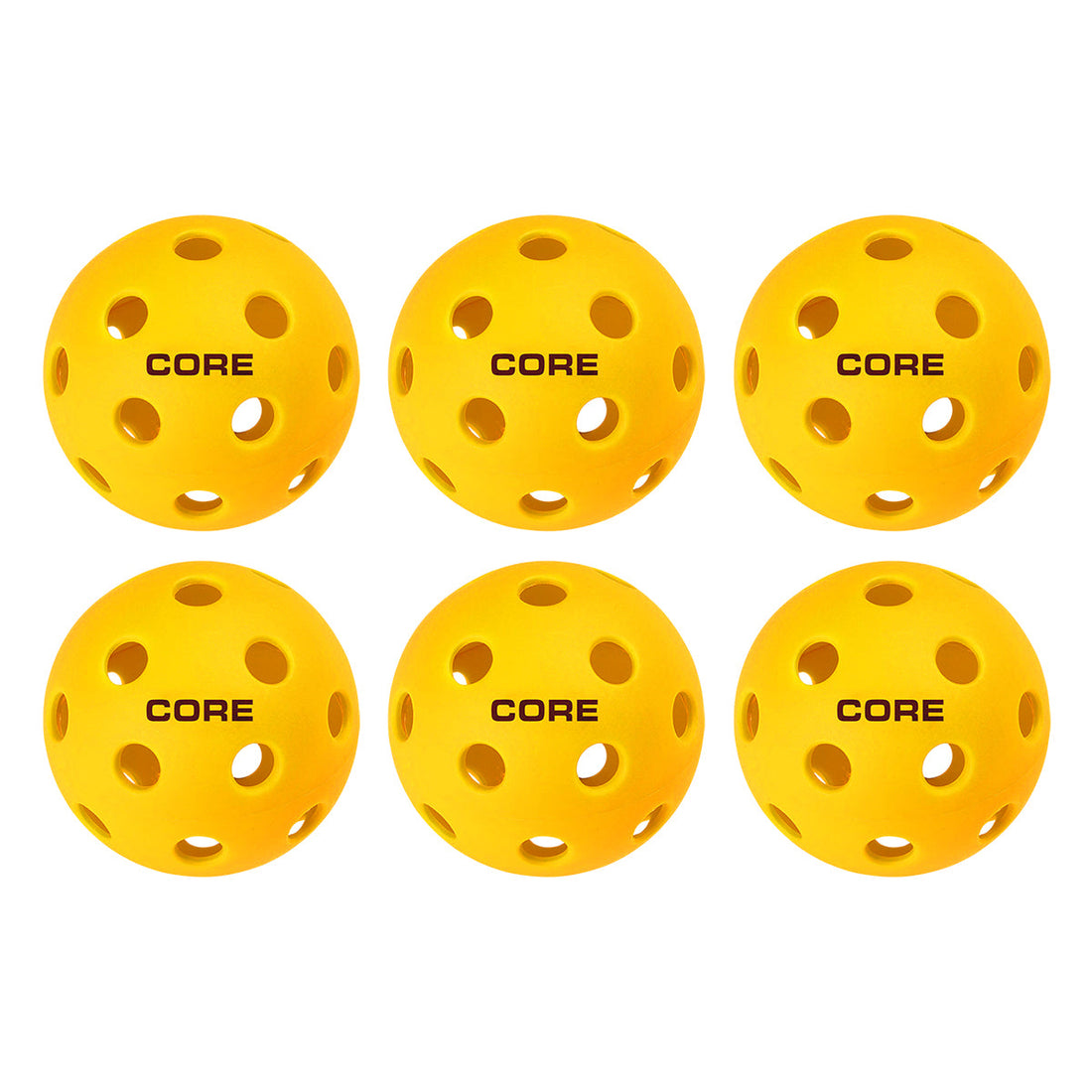 CORE - Indoor Yellow 26 Hole Pickleballs - CORE Pickleball