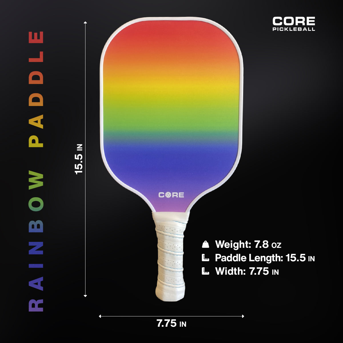 Rainbow Paddle by CORE Pickleball | Limited Edition - CORE Pickleball