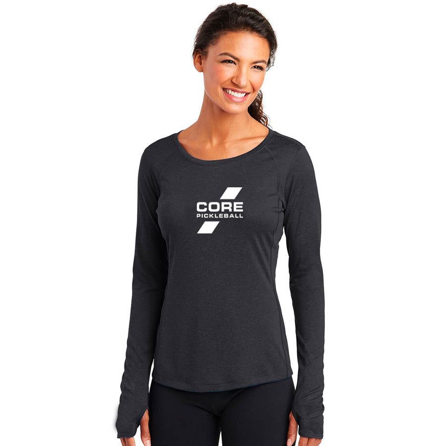 OGIO ENDURANCE Ladies Long Sleve Pulse Pickleball Crew - CORE Pickleball